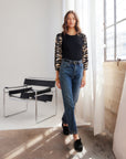 Contrast Lory Velvet Top