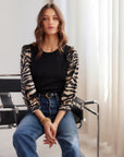 Contrast Lory Velvet Top
