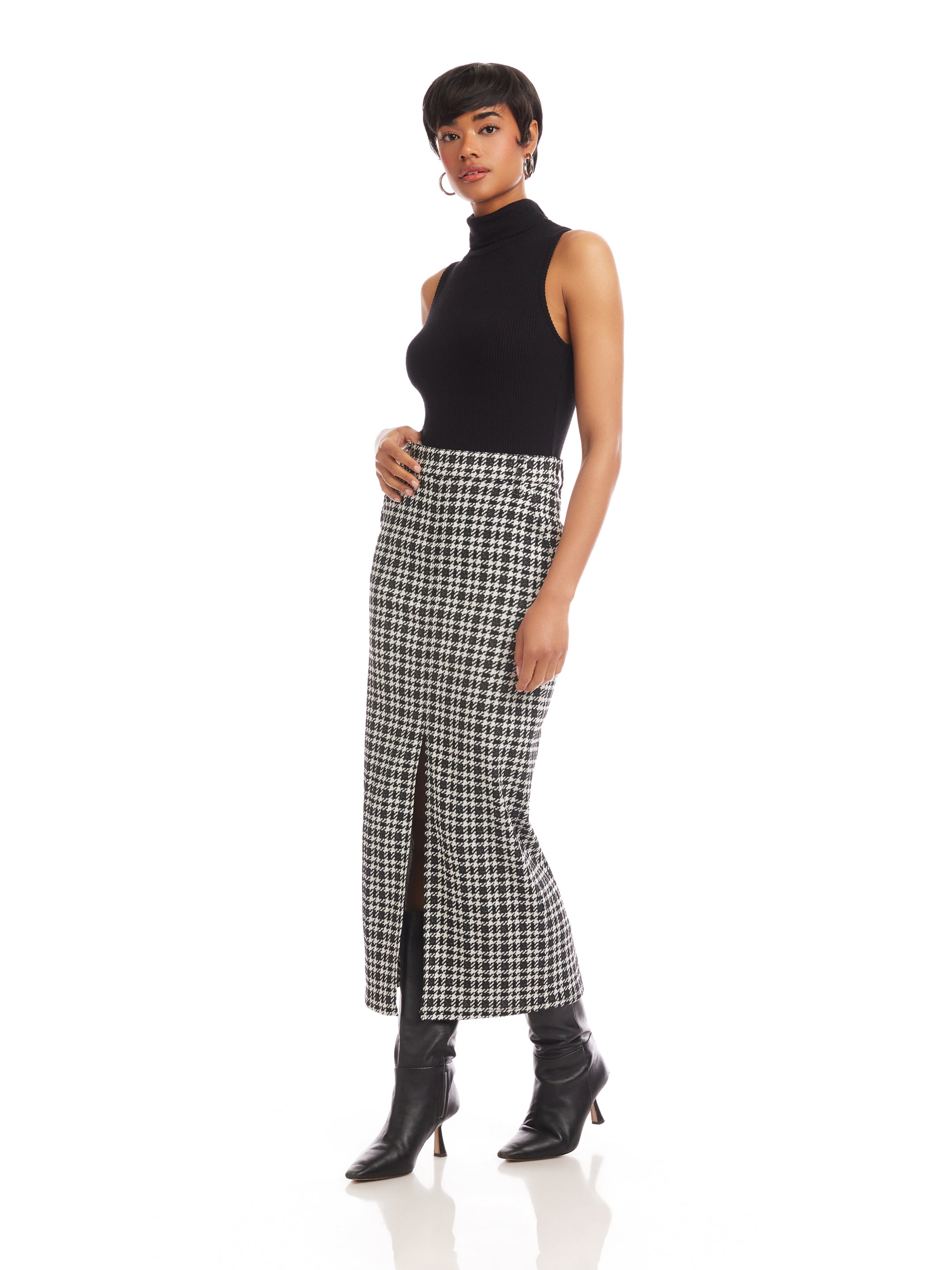 Elyce Front Slit Midi Skirt | Fifteen Twenty Clothing