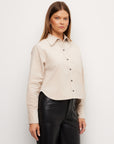 Casi Corduroy Button-Up Top