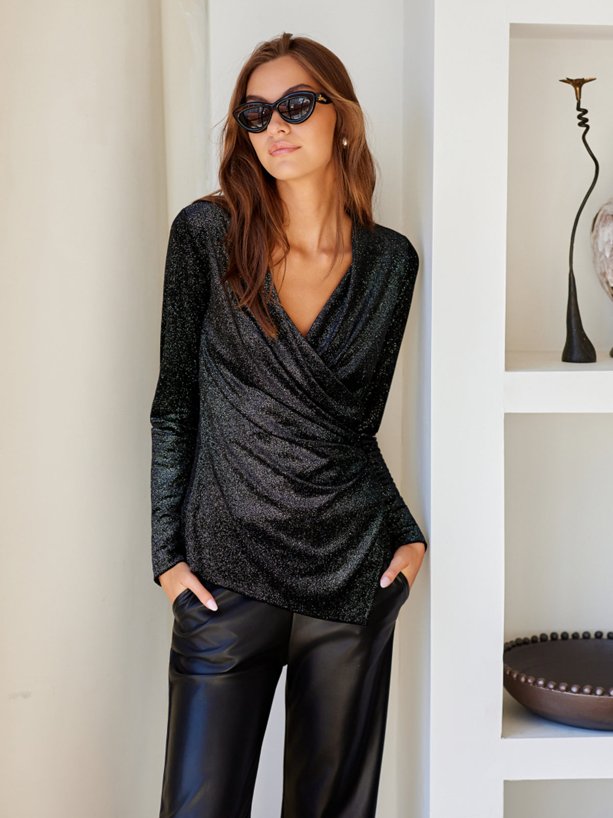 Imara Long Sleeve Wrap Top