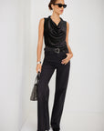 Elisa Sleeveless Drape Neck Top