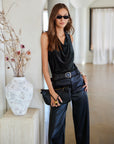 Elisa Sleeveless Drape Neck Top