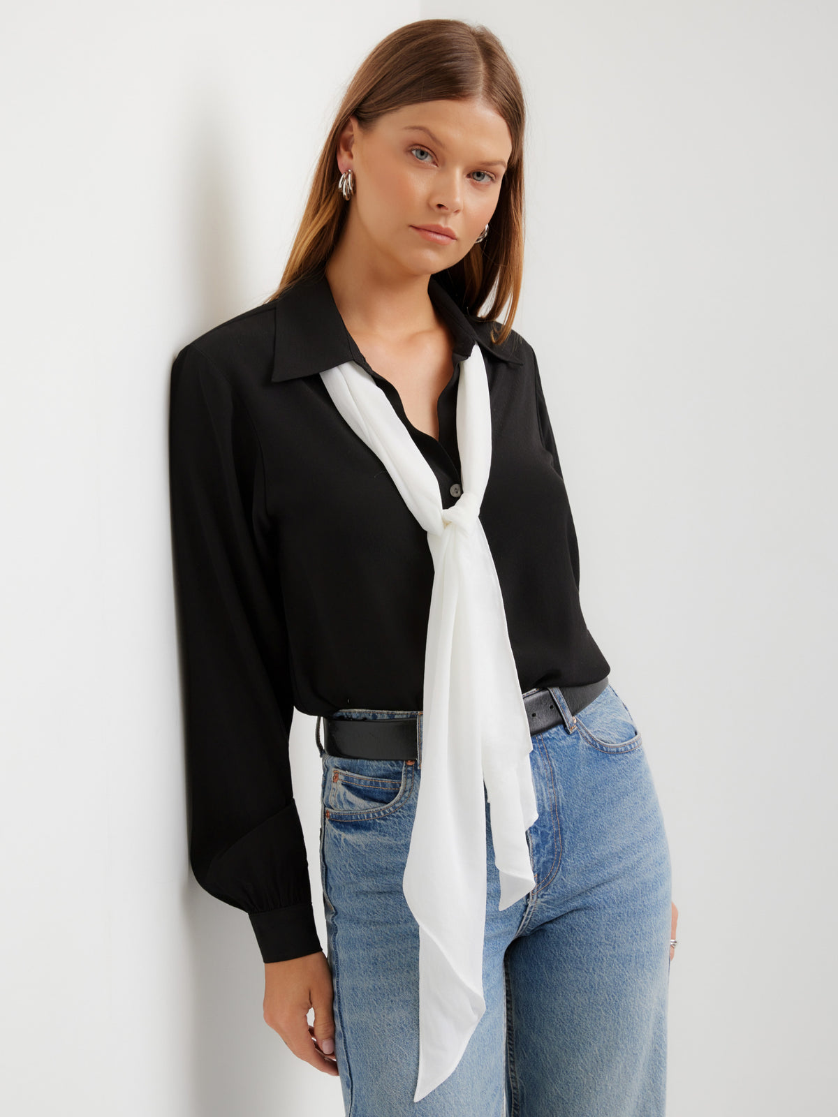 Sicily Detachable Scarf Tie Top