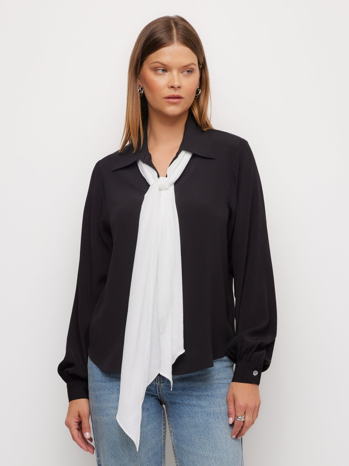 Sicily Detachable Scarf Tie Top