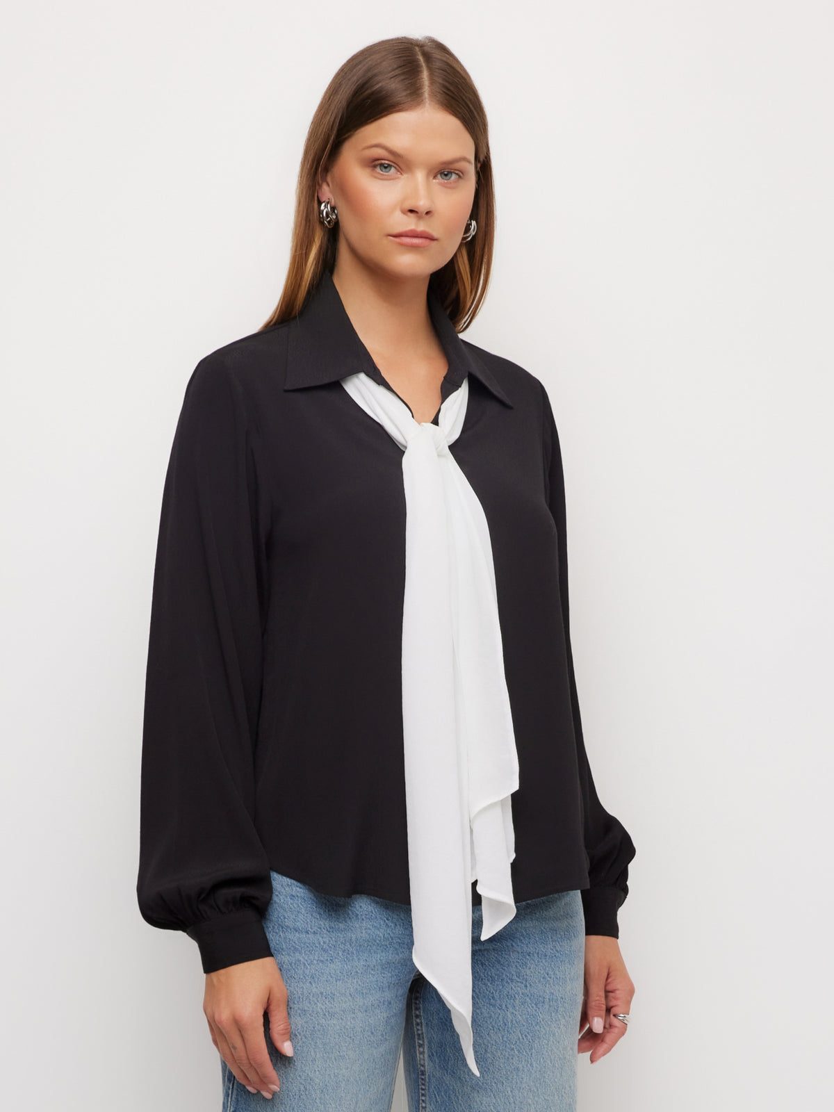 Sicily Detachable Scarf Tie Top