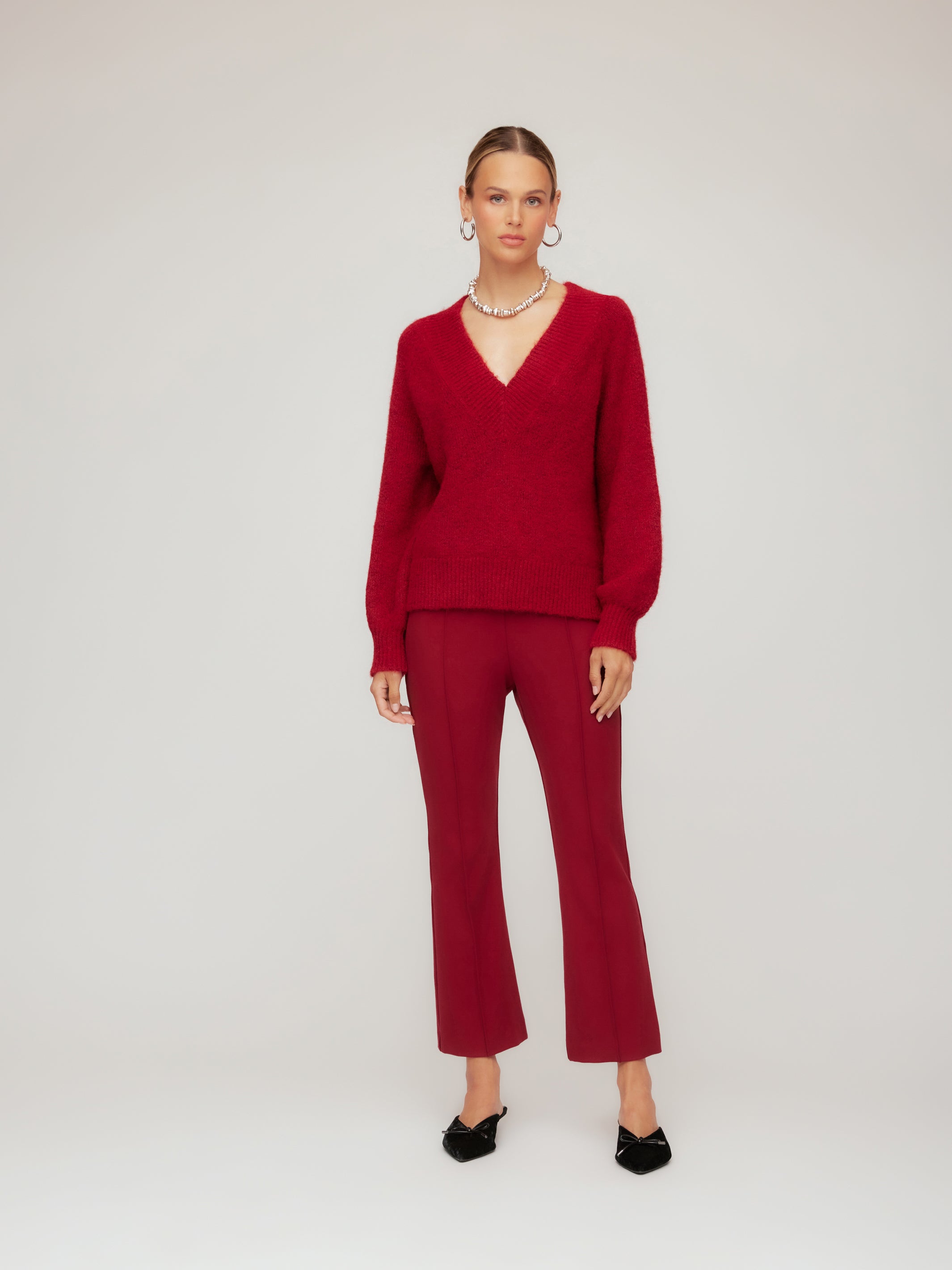 Heather V-Neck Sweater