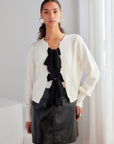Dena Ribbon Tie Sweater