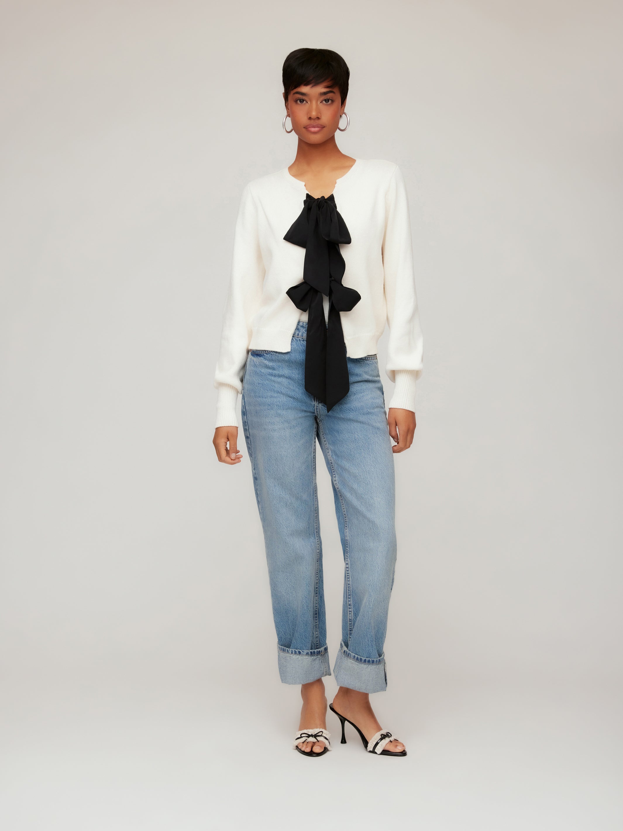 Dena Ribbon Tie Sweater