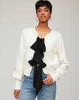 Dena Ribbon Tie Sweater