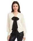 Dena Ribbon Tie Sweater