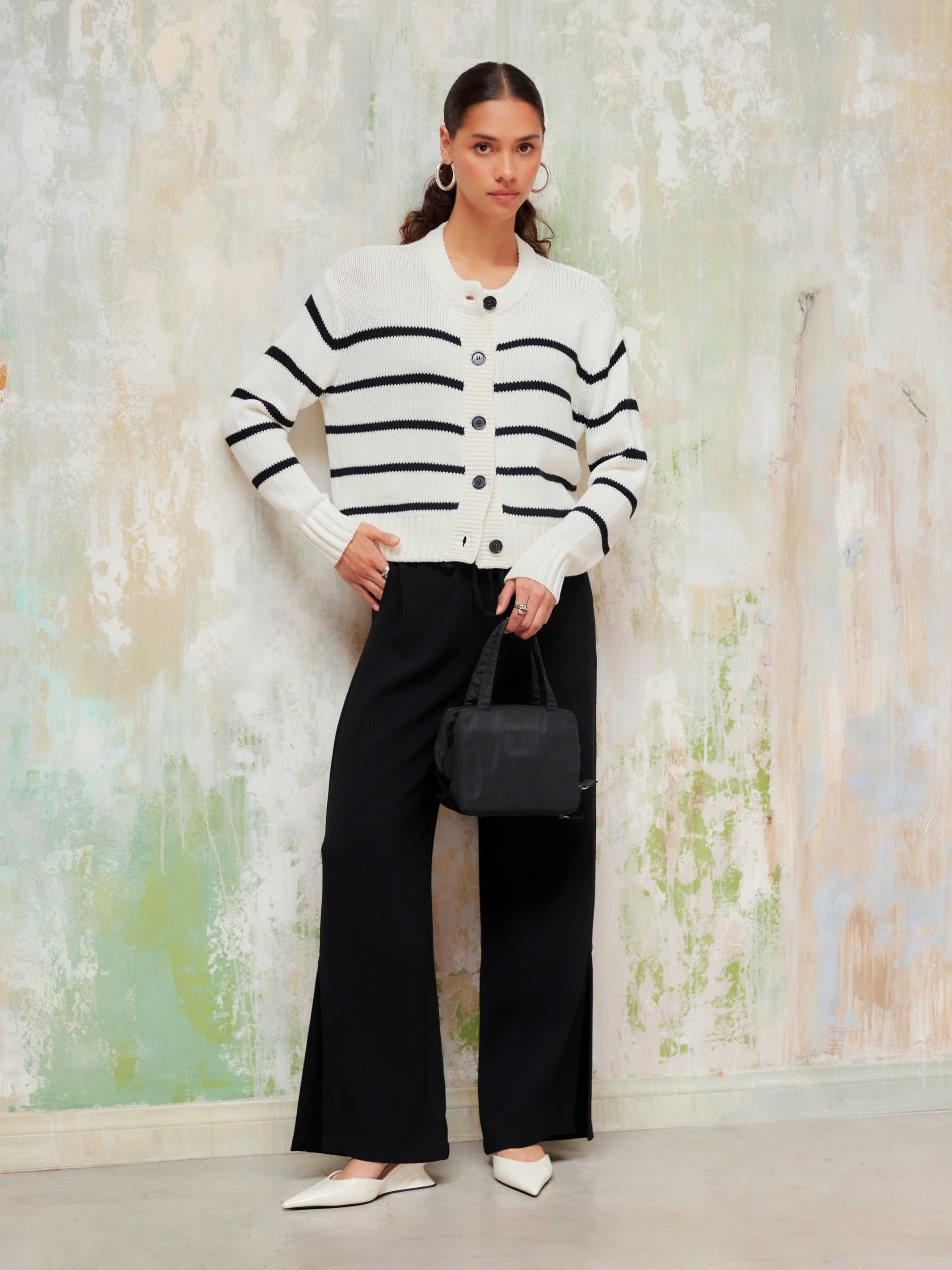 Luca Cardigan Sweater - Classic Stripes, Relaxed Fit, Timeless