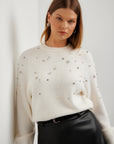 Kristell Pearl And Gem Embellished Sweater