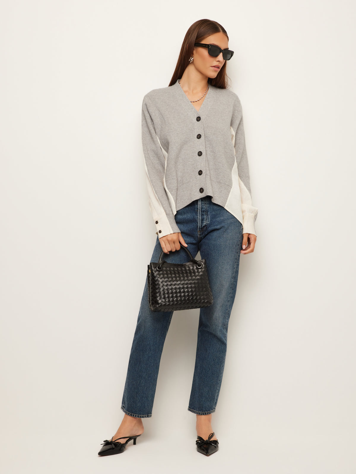 Celine Mixed Media Cardigan