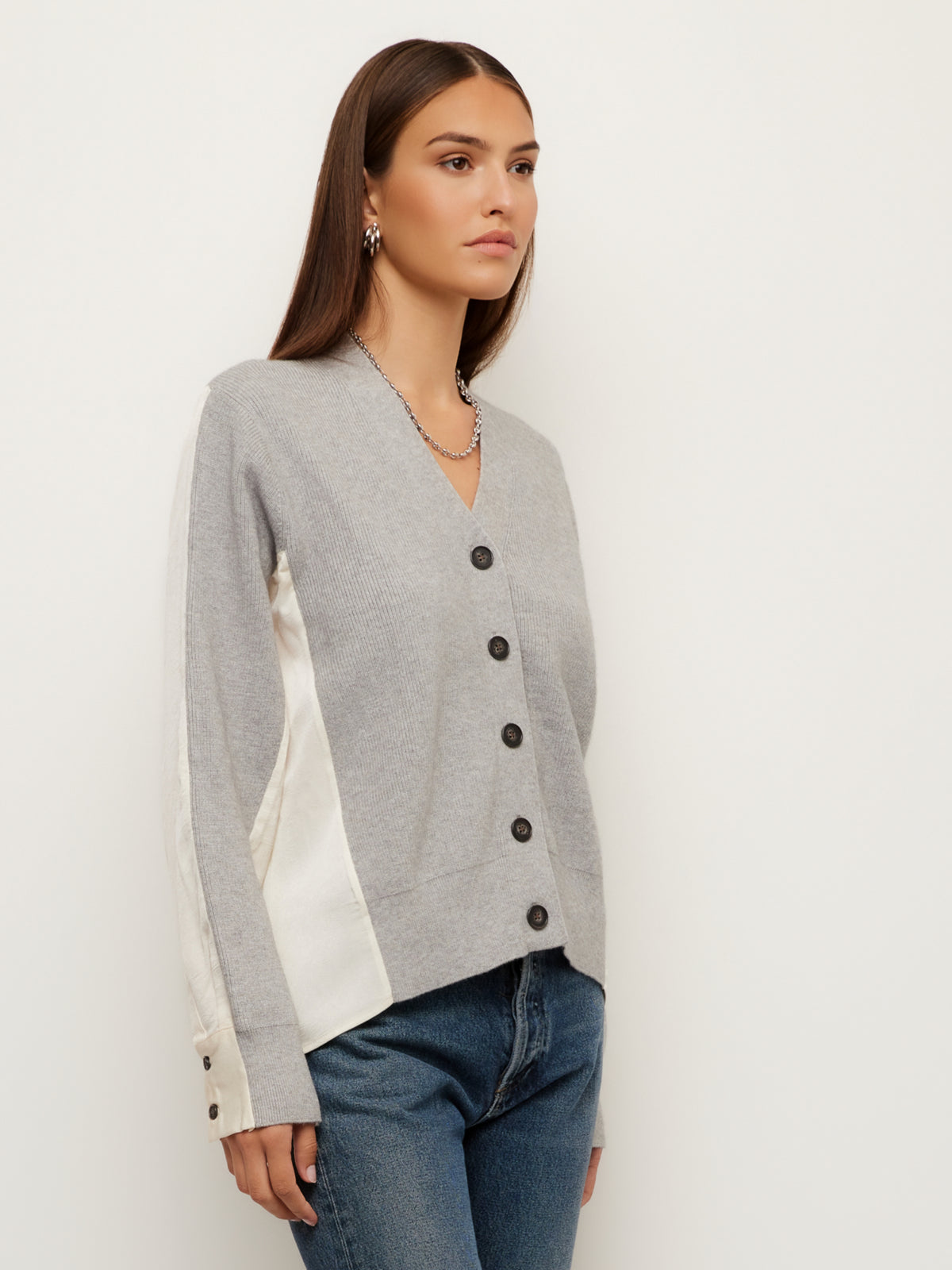 Celine Mixed Media Cardigan