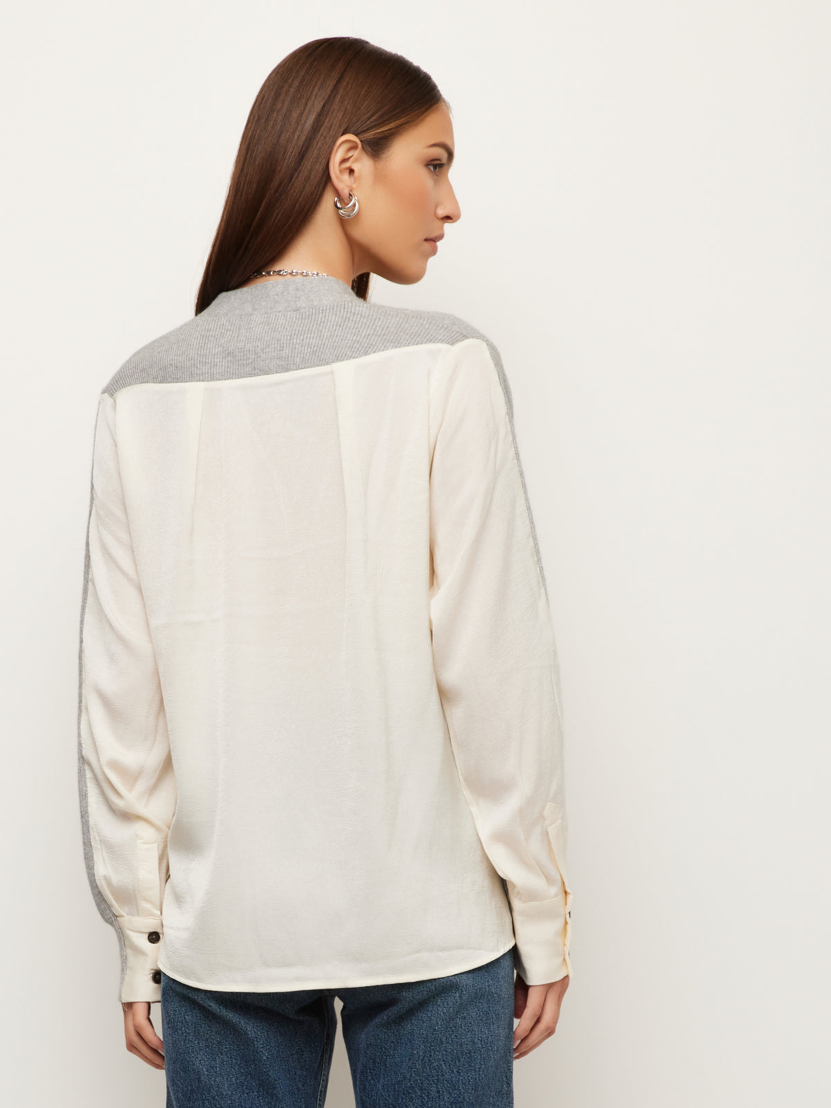 Celine Mixed Media Cardigan