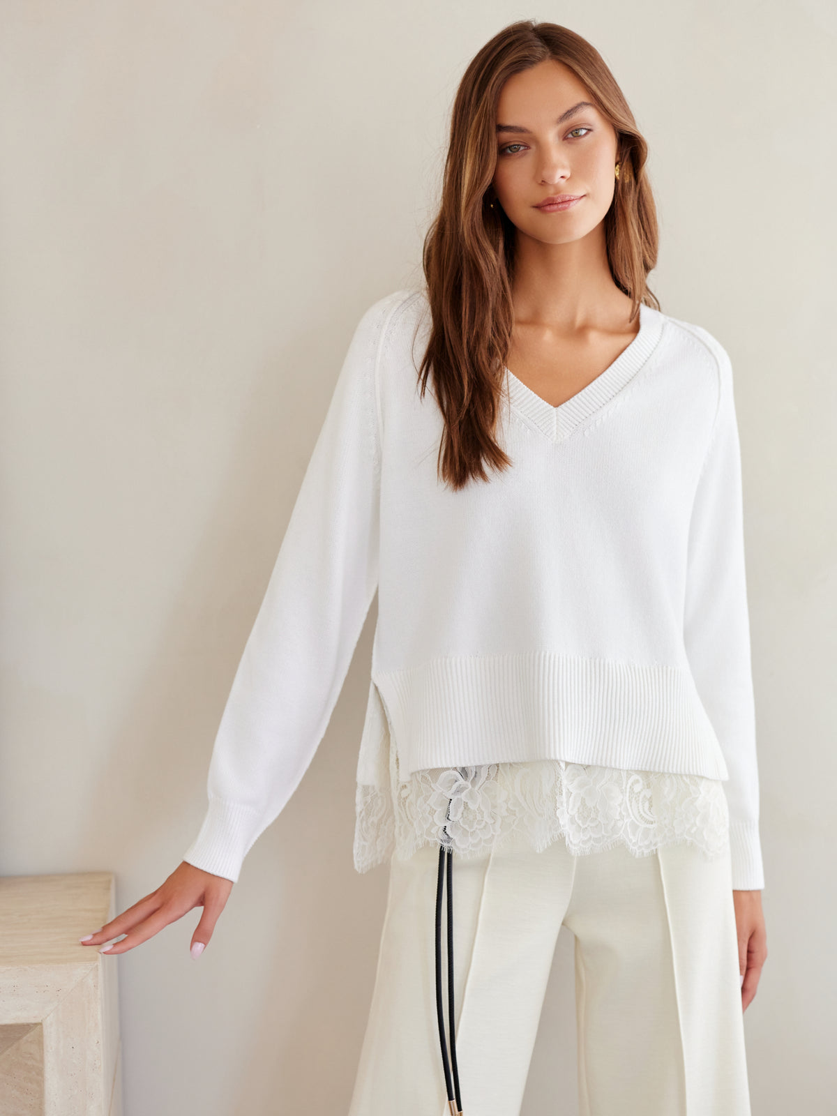 Camila Lace Layered Sweater