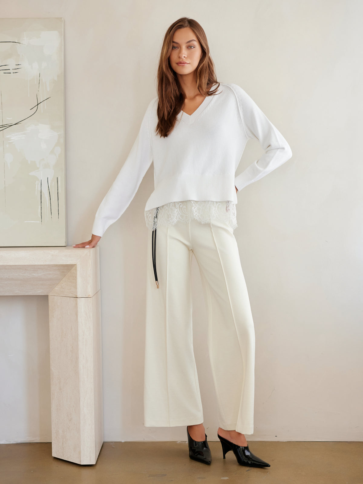 Camila Lace Layered Sweater