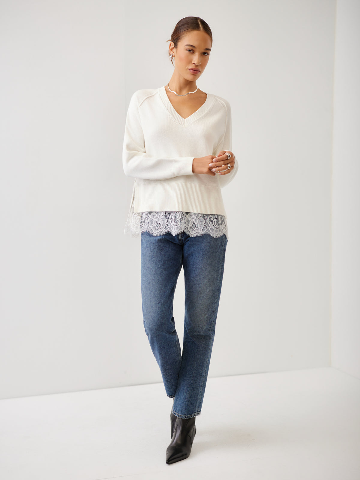 Camila Lace Layered Sweater
