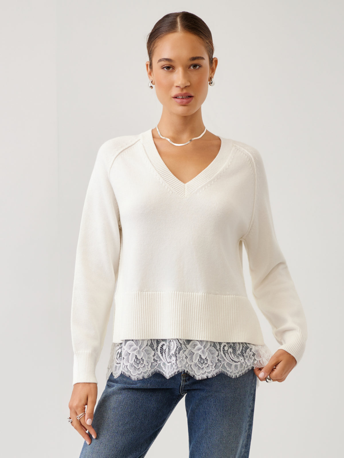 Camila Lace Layered Sweater