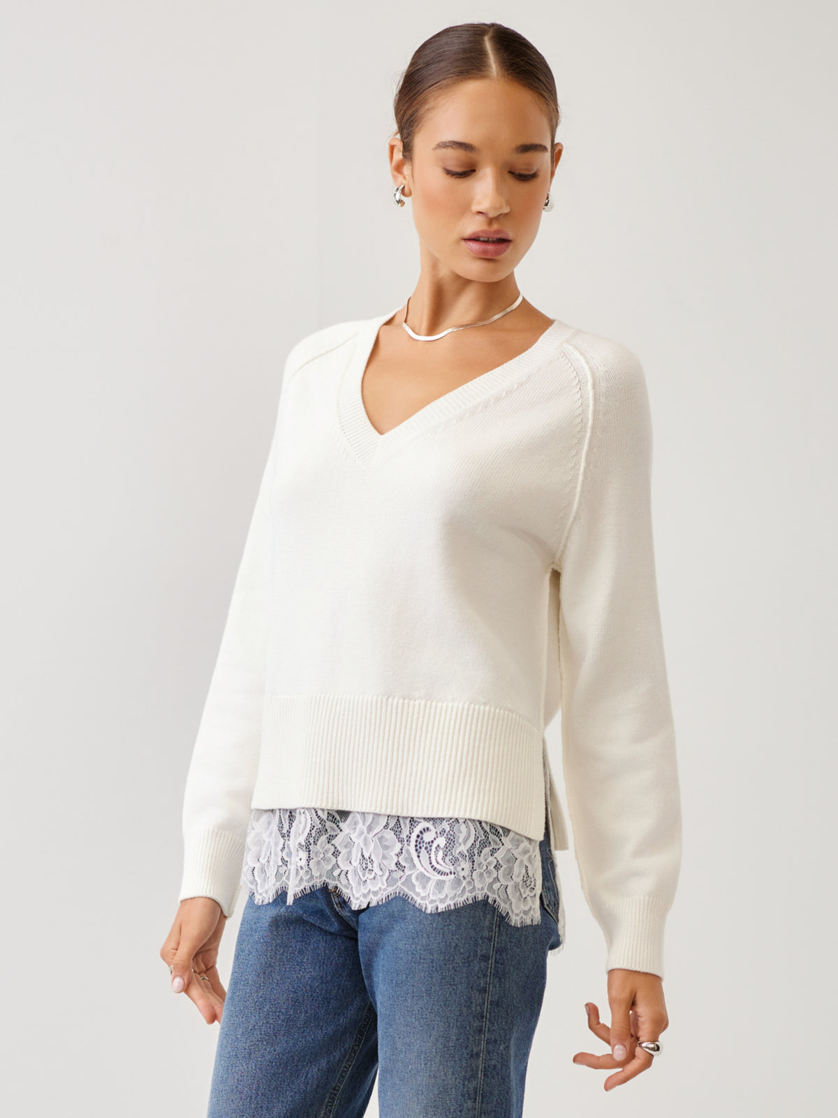 Camila Lace Layered Sweater