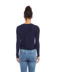 Long Sleeve Twist Front Top